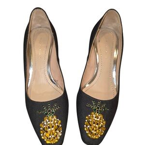 Zara Women’s Elegant Black Pineapple Embellished Women's Shoes